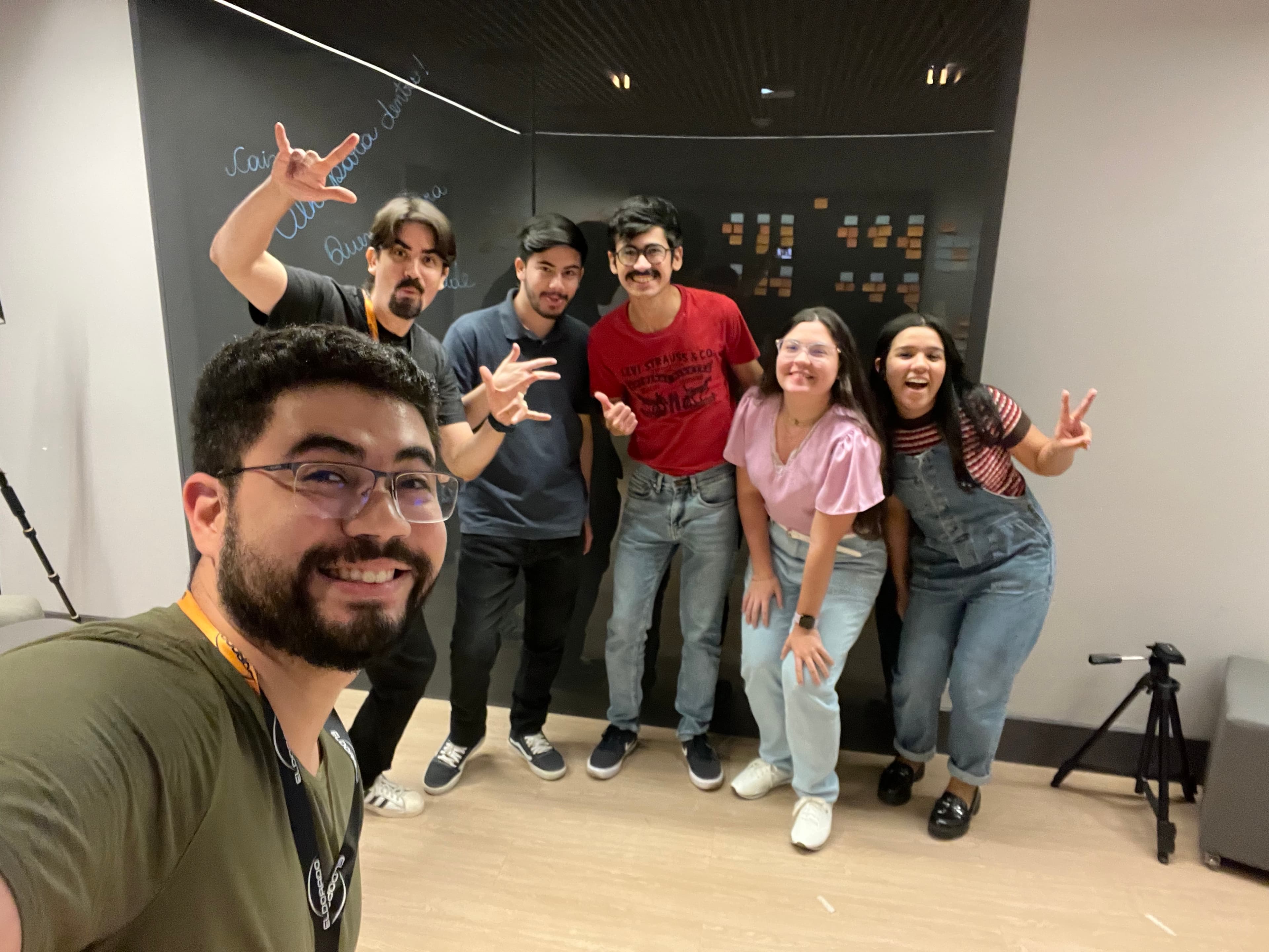 Me and some guys from 2023 cohort recording a short film.